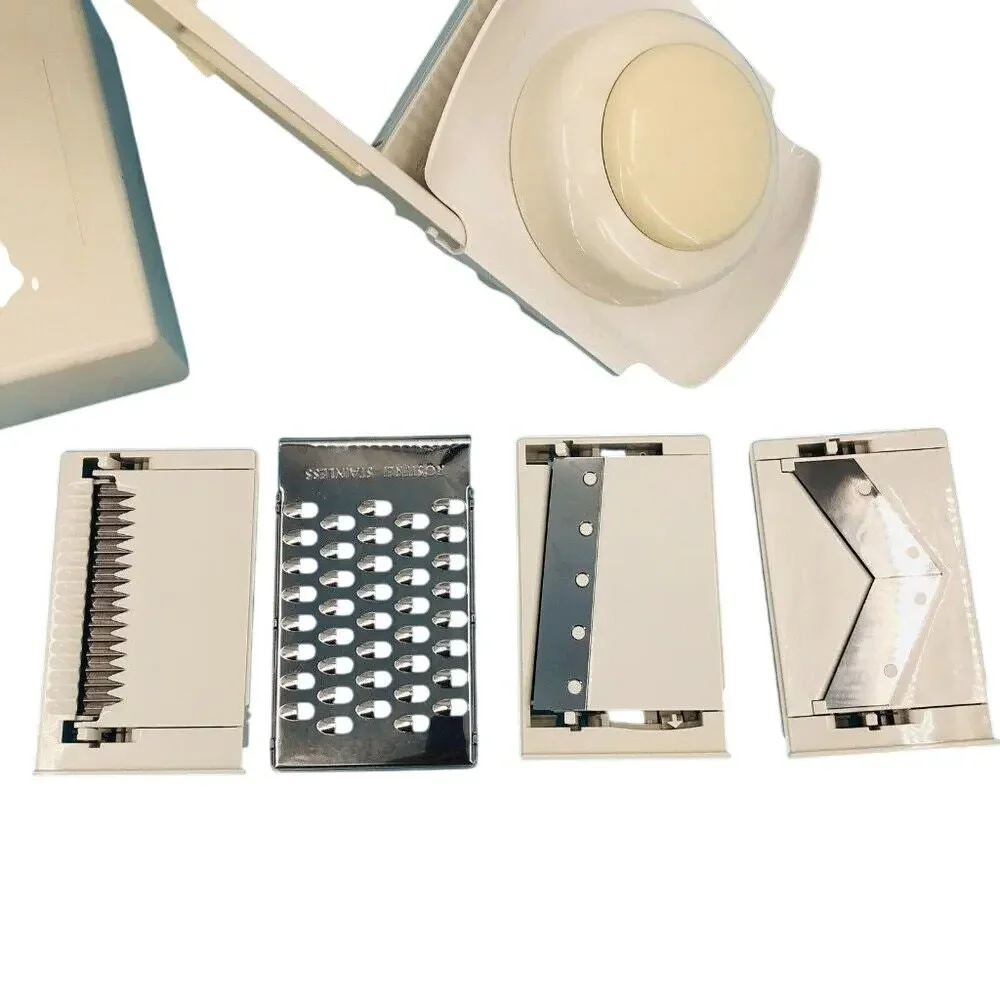 Pampered Chef Ultimate Mandoline Slicer Slices Grates 4 Blades